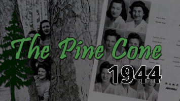 Pine Cone Yearbook Button - 1944