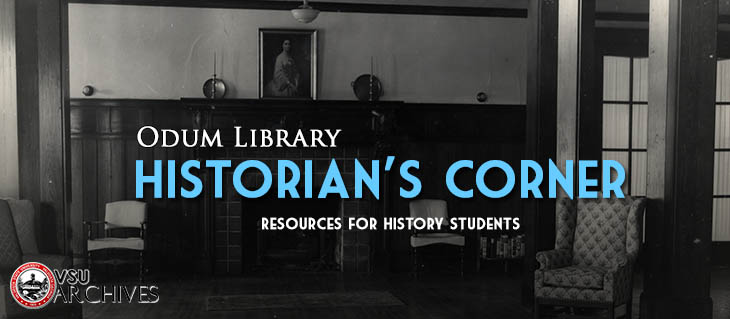 Historian's Corner Banner featuring the Ashley Hall foyer