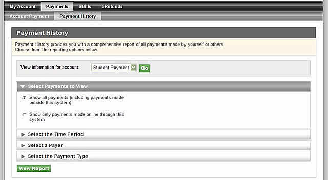 View Payment history