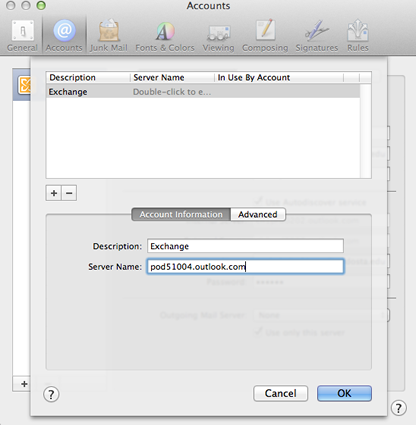 Window input exchange description and server name