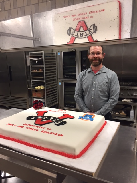 Hunter Wills, Culinary Arts Instructor at Wiregrass Technical College, provided anniversary cake