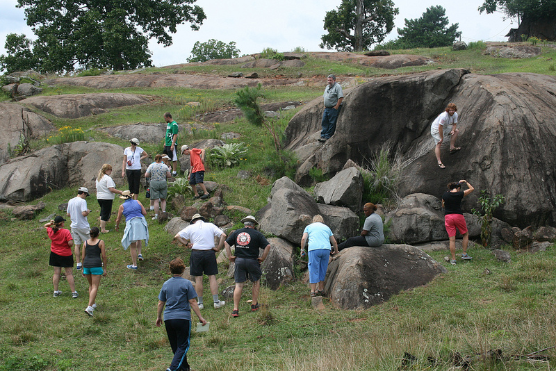 VSU faculty members lead teachers on geologic excursion