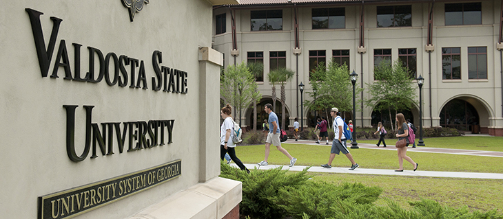 Valdosta State University sign with students