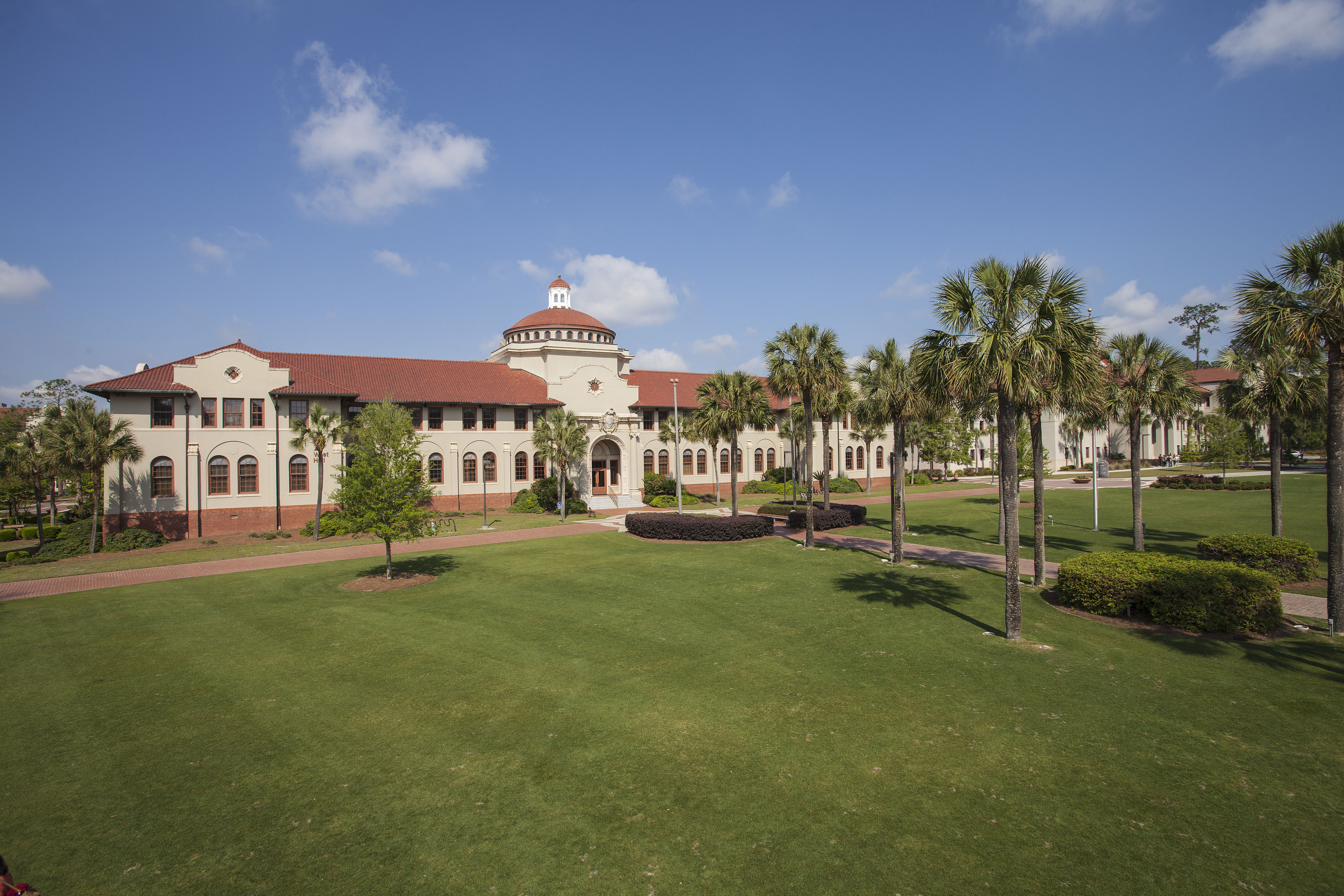 Students walking near West Hall