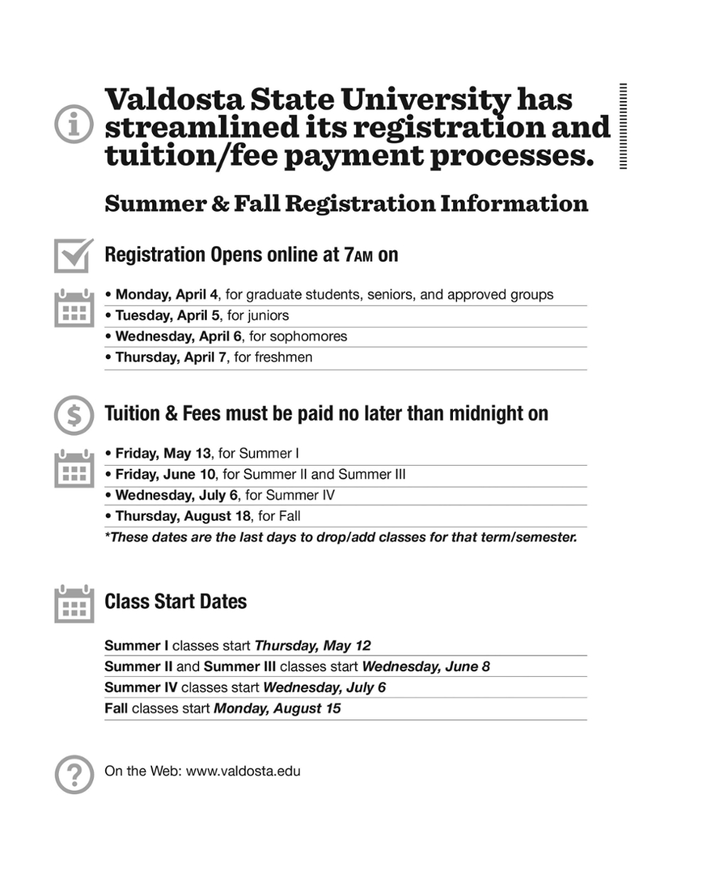 Tuition and fee payment schedule