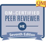 QM-Certified 7th edition Higher Education Peer Reviewer Badge