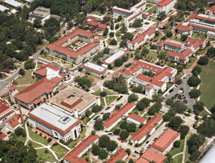 Aerial view of VSU campus