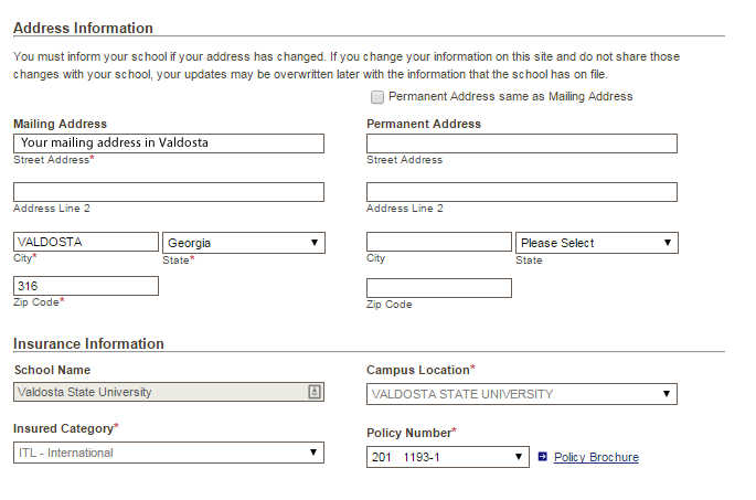 Update your mailing address if necessary to activate your health insurance coverage