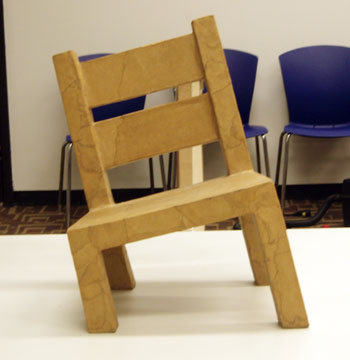 Uneven Chair sculpture in Odum