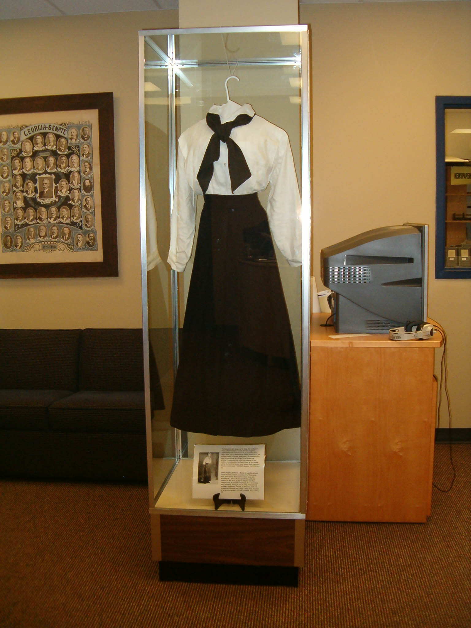 Museum Display Pic of old student uniform