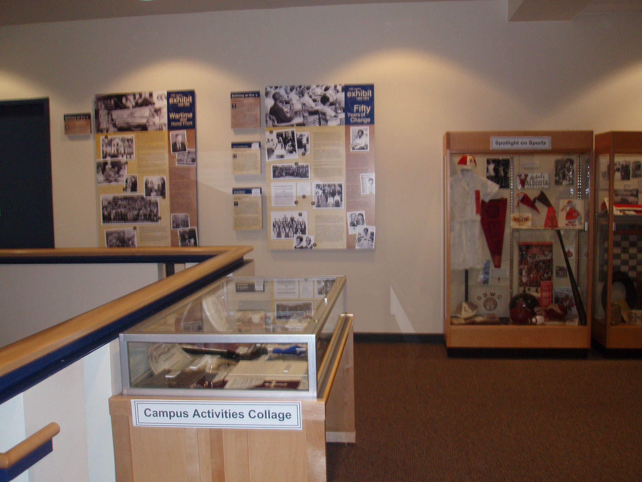 View of the VSU Museum on the 4th floor of Odum Libary