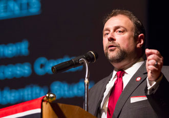 President McKinney delivers State of University Address, 2014