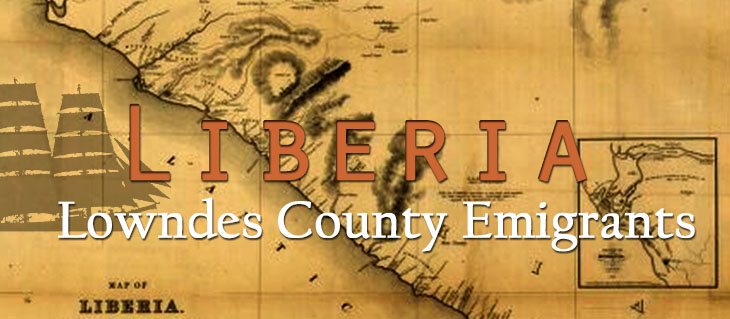 Lowndes County Emigrants to Liberia Banner