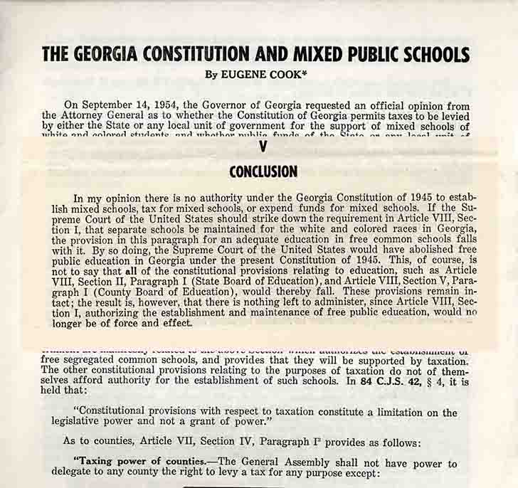Georgia -- Desegregation Document