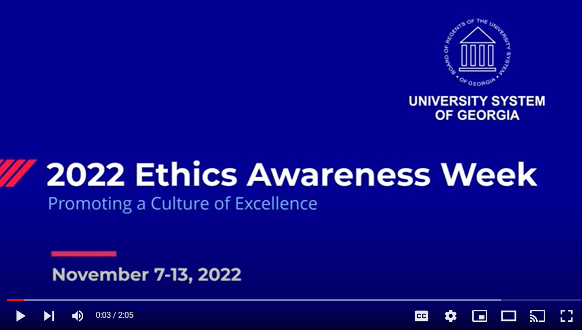 2022 USG Ethics Week Video