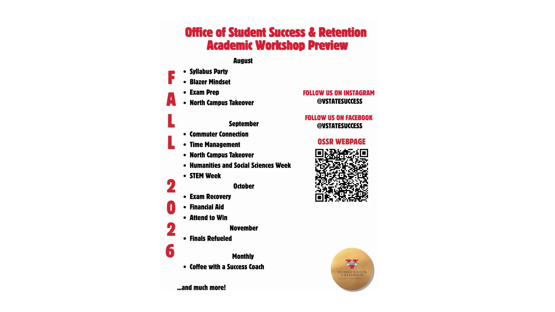 Office of Student Success & Retention Academic Workshop Preview