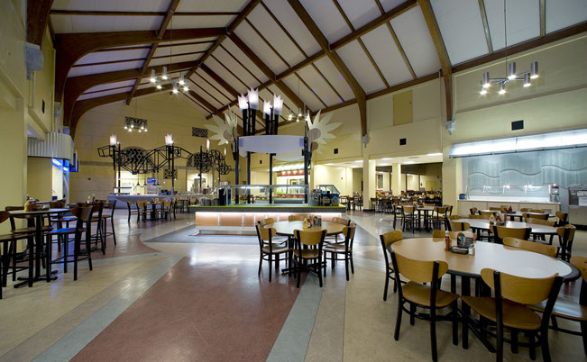 Inside view of palms dining hall