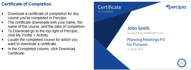 Certificate of Completion 