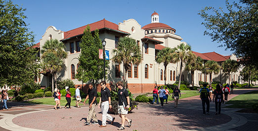 Students in front of West Hall