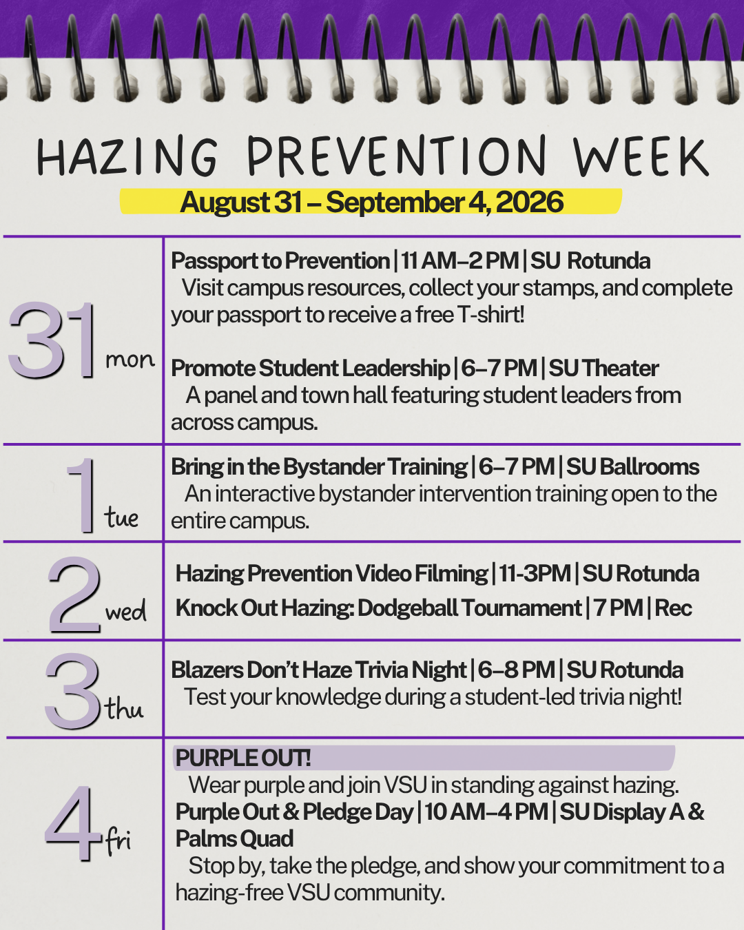 hazing prevention week
