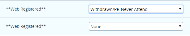 Select Withdrawn-Never Attended
