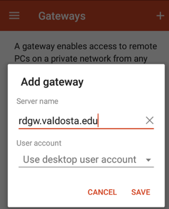 Add Gateway-rdgw.valdosta.edu
