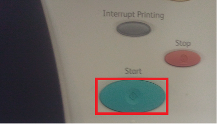 Press the start button to begin copying