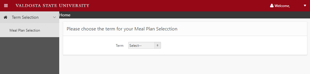 Being able to a term to start a meal plan