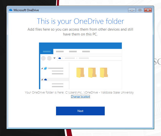 onedrive save location dialog box