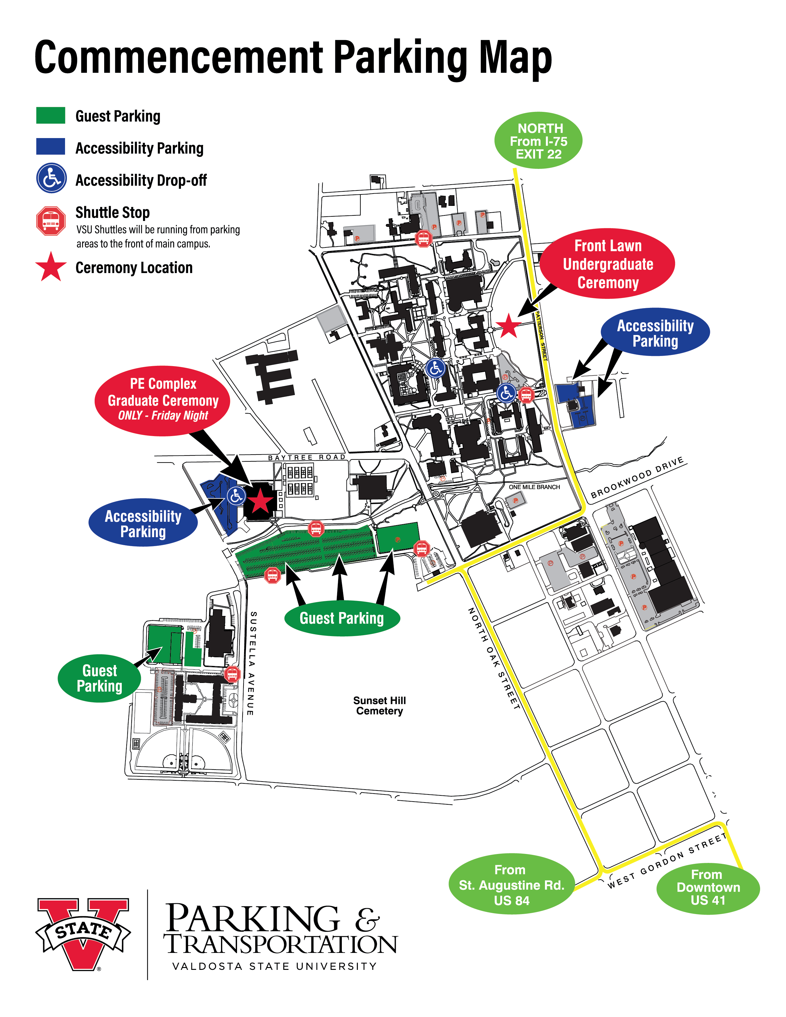 Parking Map - Commencement