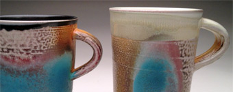 Two Cups - William Massey, soda fired porcelain