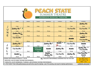 Performance Schedule 2024 - Valdosta State University