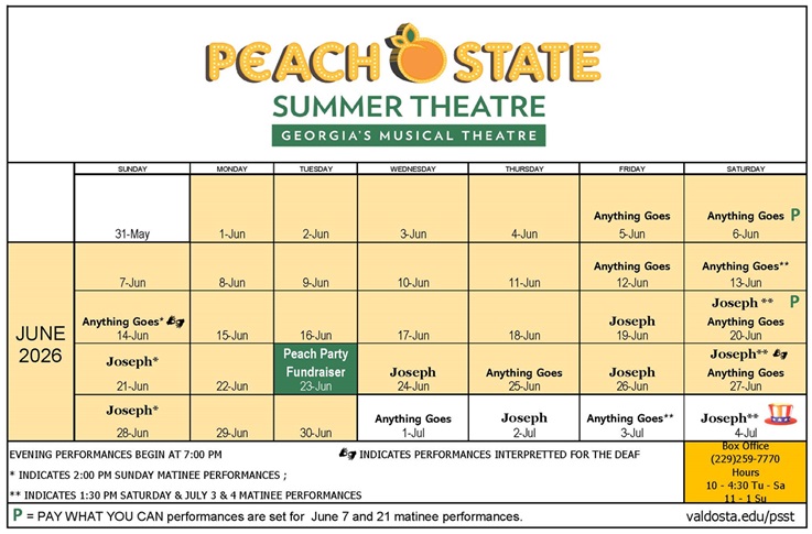 2026 Performance Calendar