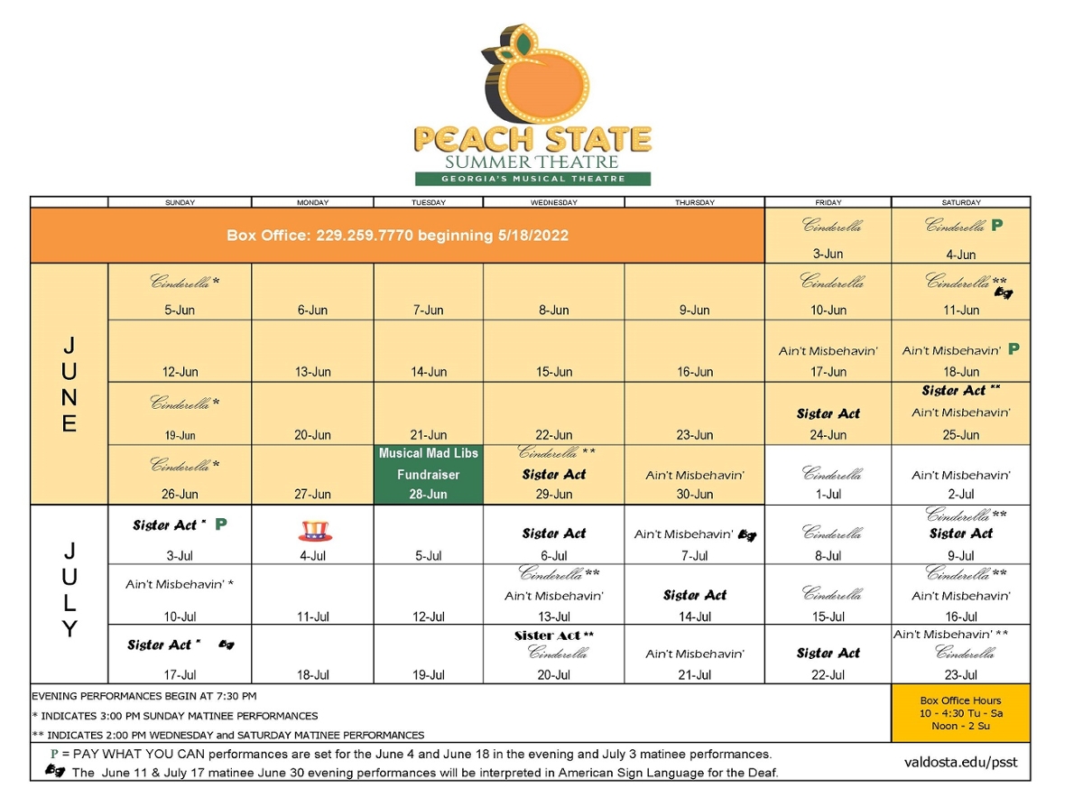 PSST Performance Calendar revised