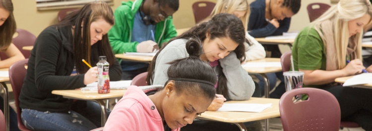 Education Students Taking an exam