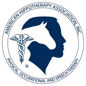 the logo for the American Hippotherapy Association