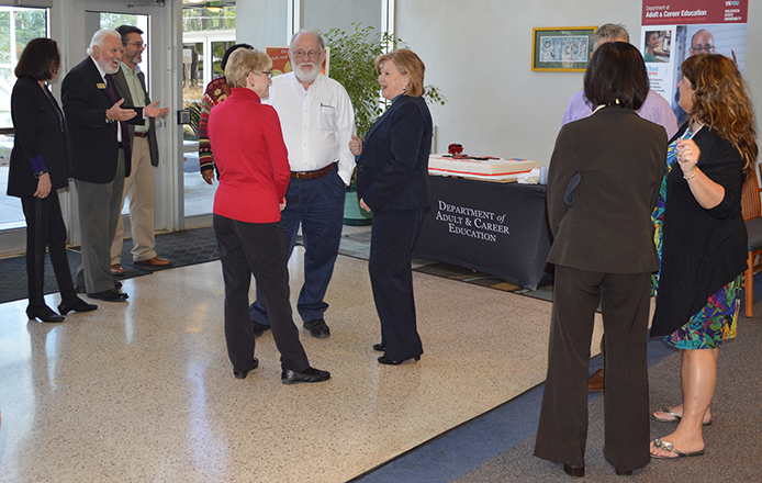 the first guests arrive at the celebration