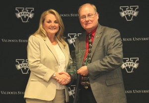 Rebecca Rusk with Associate Dean Don Leech