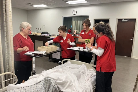 Nursing Students in Sim Lab