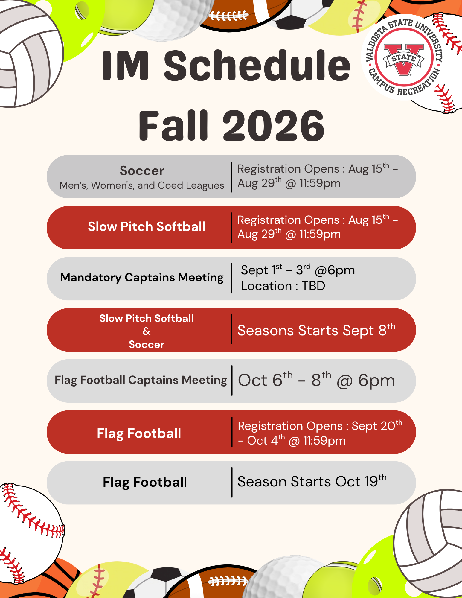 Fall IM Sports