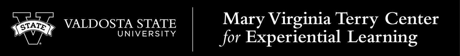 Valdosta State University logo and wordmark alongside the text “Mary Virginia Terry Center for Experiential Learning.”
